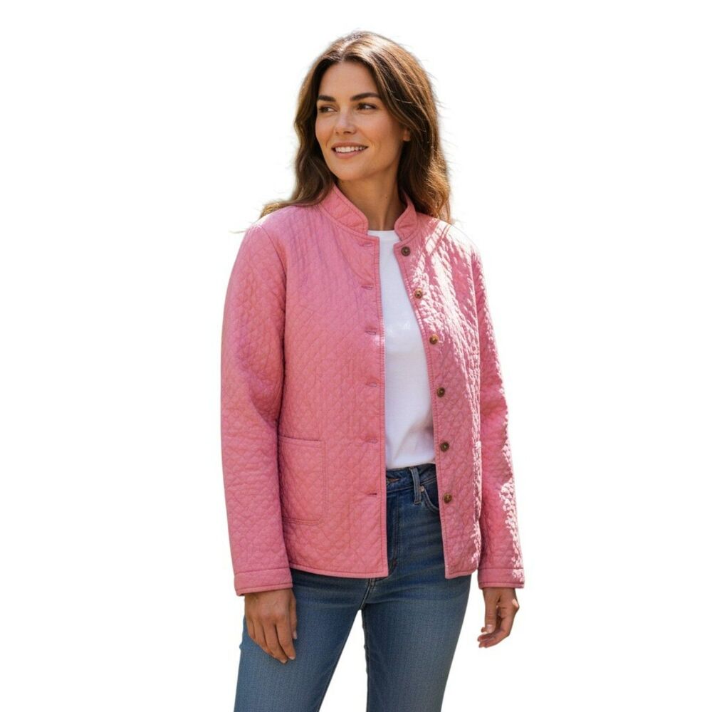 kiko   Jacket Women’s Size M Pink 100% silk with Pockets  #90